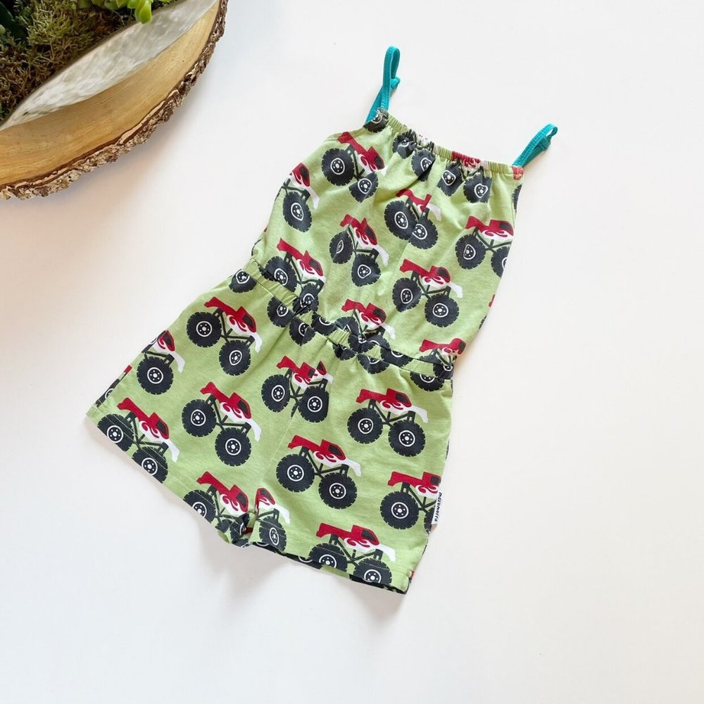 • Maxomorra Sweden Organic Monster Truck Romper •